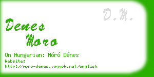 denes moro business card